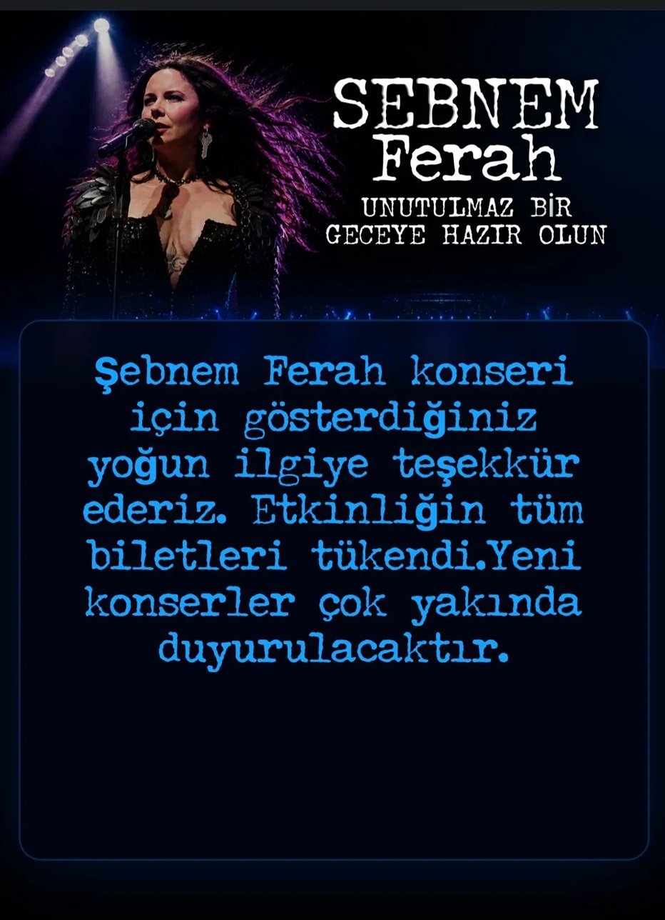 Şebnem Ferah yıllar sonra geri dönüyor: Biletler dakikalar içinde bitti!