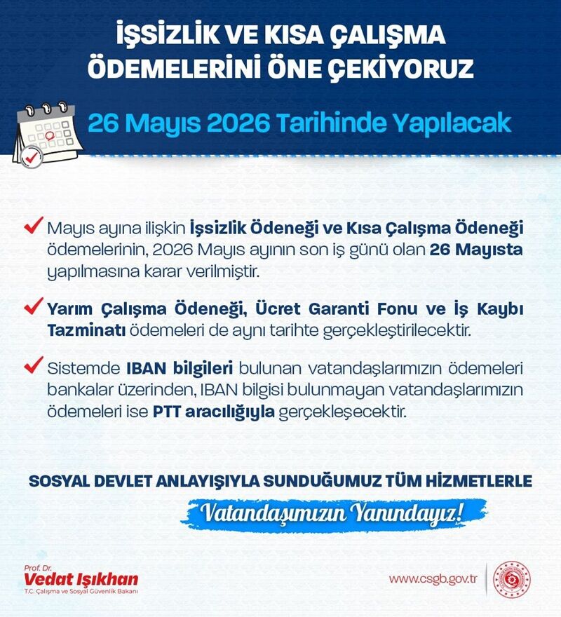 Işıkhan'dan açıklama: İşsizlik maaşları erken yatacak!