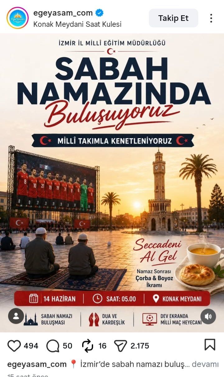Eğitim Sen’den İzmir’de ‘sabah namazı’ afişi tepki
