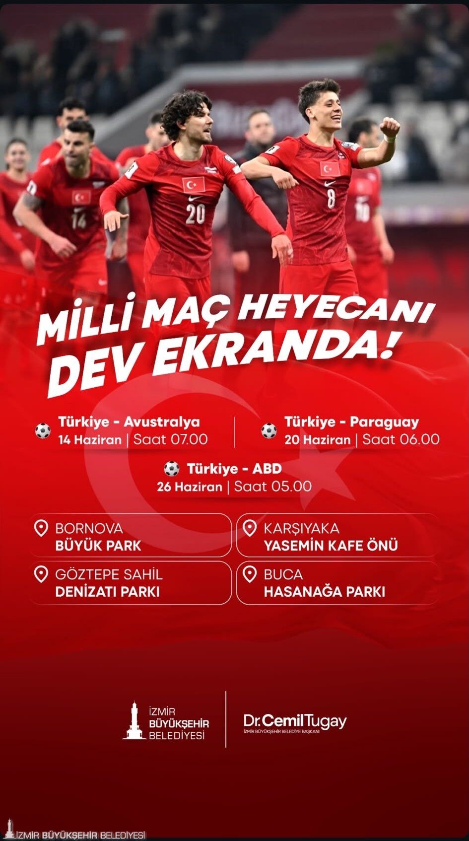 İzmir tek yürek olacak: İşte Dünya Kupası'nı izleyebileceğiniz istasyonlar