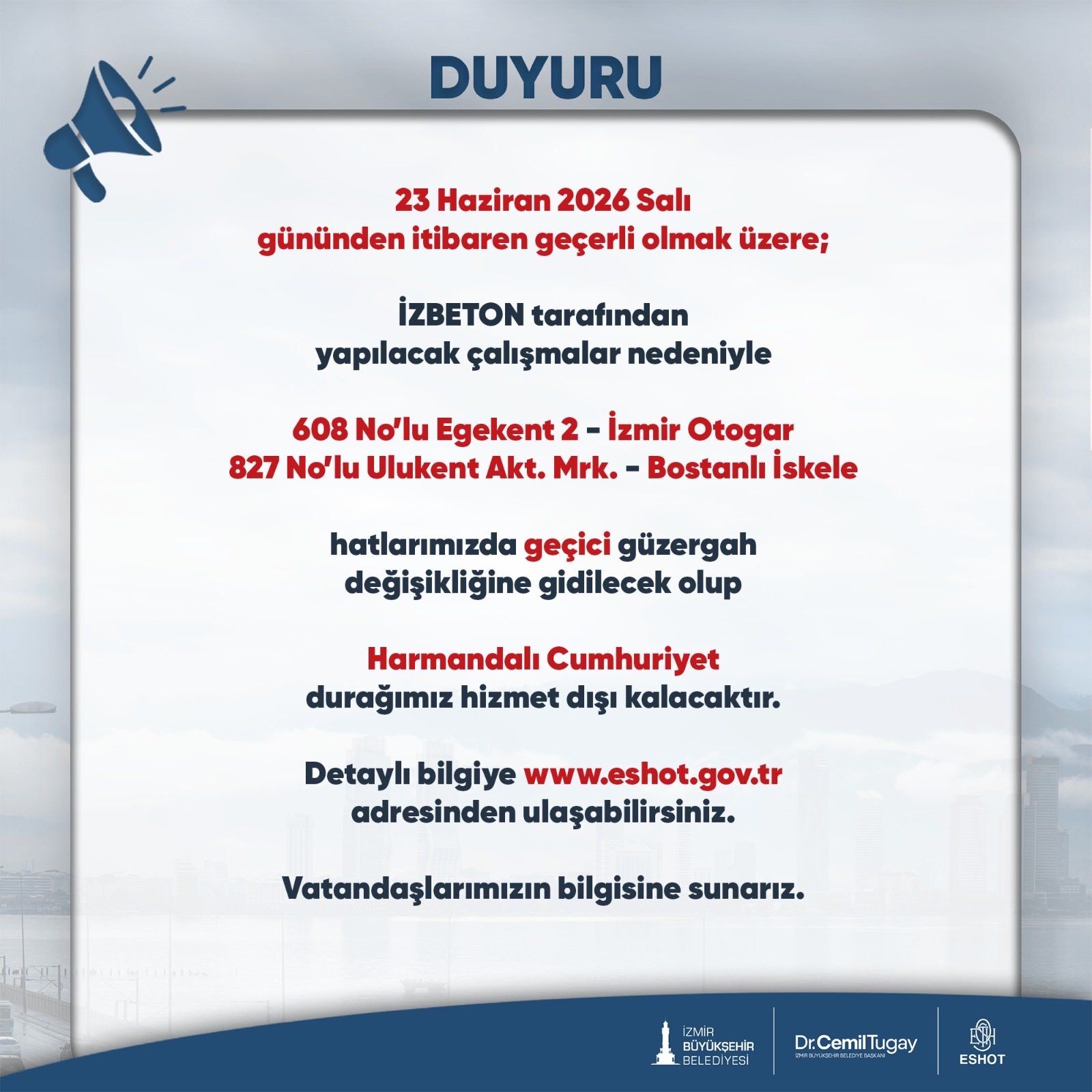 Eshot Duyurdduuu