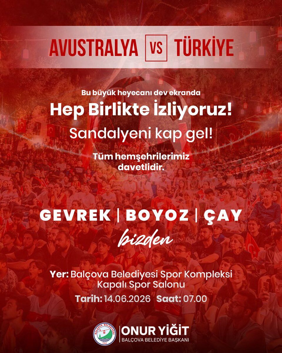 Başkan Onur yiğit duyurdu: Balçova’da milli maç heyecanı dev ekranda!