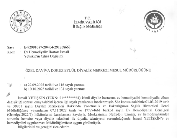 Başkan Yetişkin’in sağlığı için kritik süreç: Tedavisi kesintisiz devam etmeli!