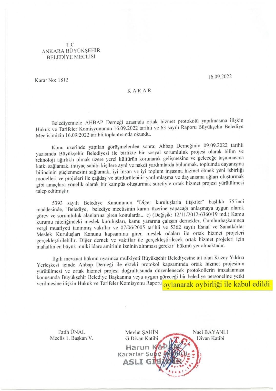 Ankara Büyükşehir Belediyesi'nden AHBAP açıklaması: Protokol 2025’te feshedildi!