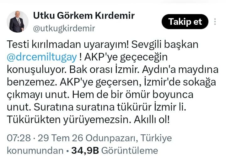 Cemil Tugay iddiaları X'in gündeminde: 'AKP'ye geçecek' söylentileri sonrası peş peşe paylaşımlar