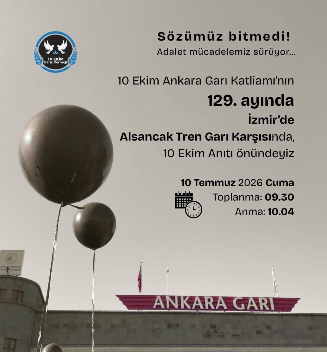 10 Ekim Ankara Garı Katliamı anması bu ay İzmir’de yapılacak!