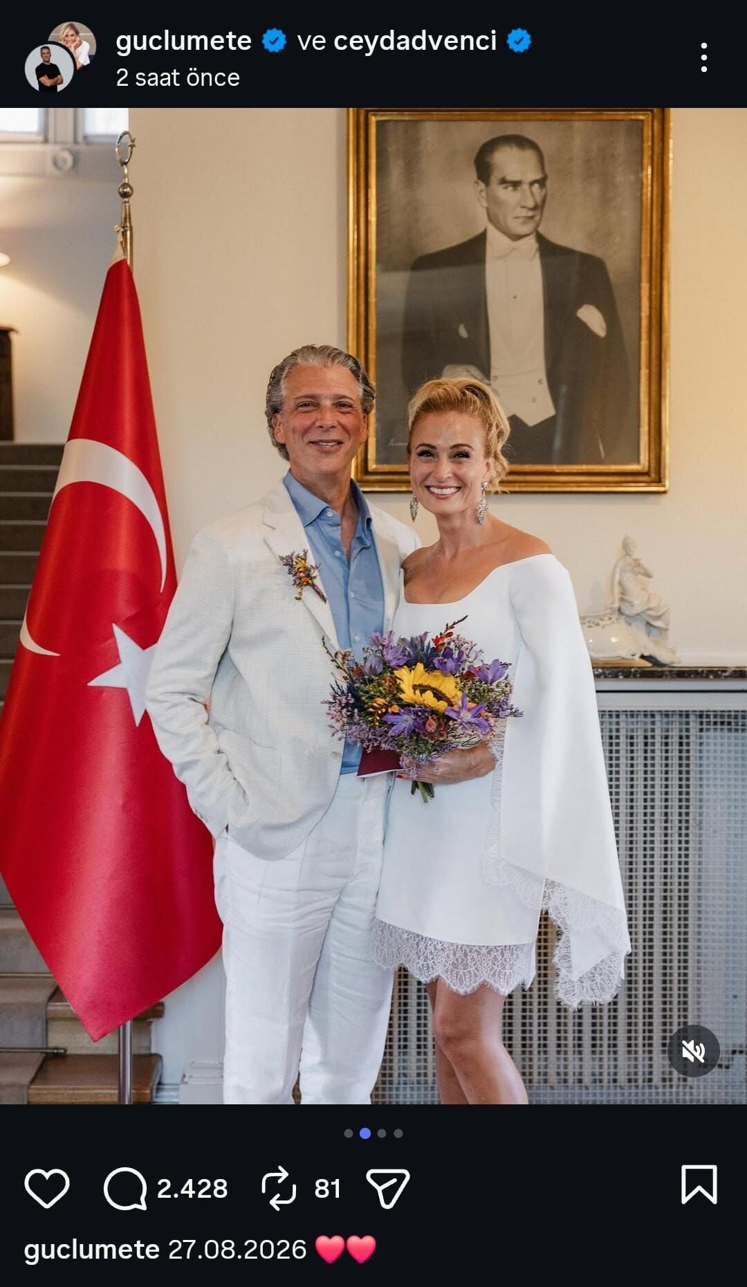 Ceyda Düvenci sessiz sedasız evlendi: Nikâhtan kareler paylaştı!-1