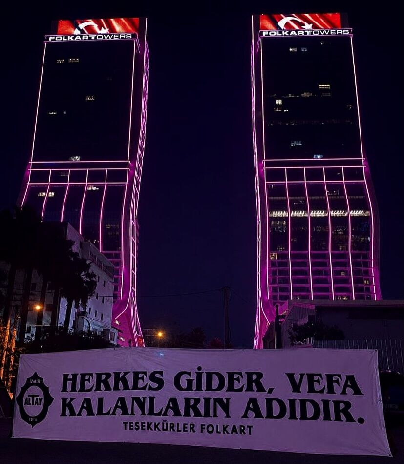 Altay taraftarından Folkart’a teşekkür: Vefa kalanların adıdır!