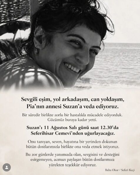 EGEÇEP’te acı kayıp: Baha Okar’ın eşi Suzan Okar hayatını kaybetti-1