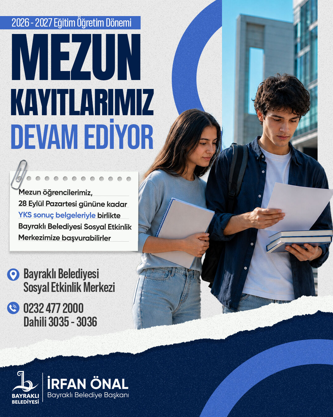 Bayraklı’da mezun öğrencilere ücretsiz YKS desteği