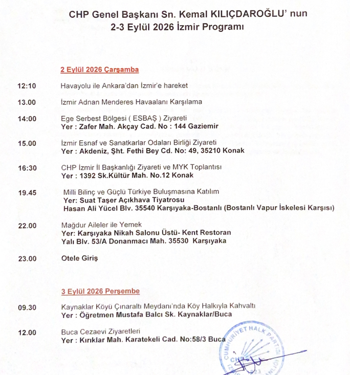 CHP lideri Kılıçdaroğlu’ndan İzmir mesaisi: Programı netleşti!