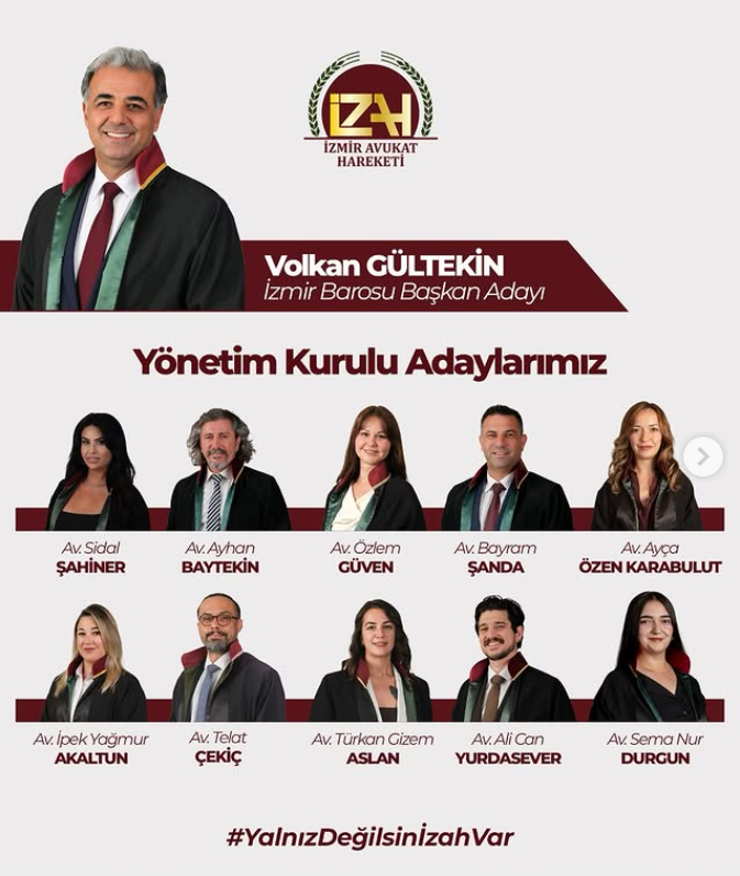 İzmir Barosu’nda seçim heyecanı: İşte İzmir Avukat Hareketi’nin yönetim listesi!