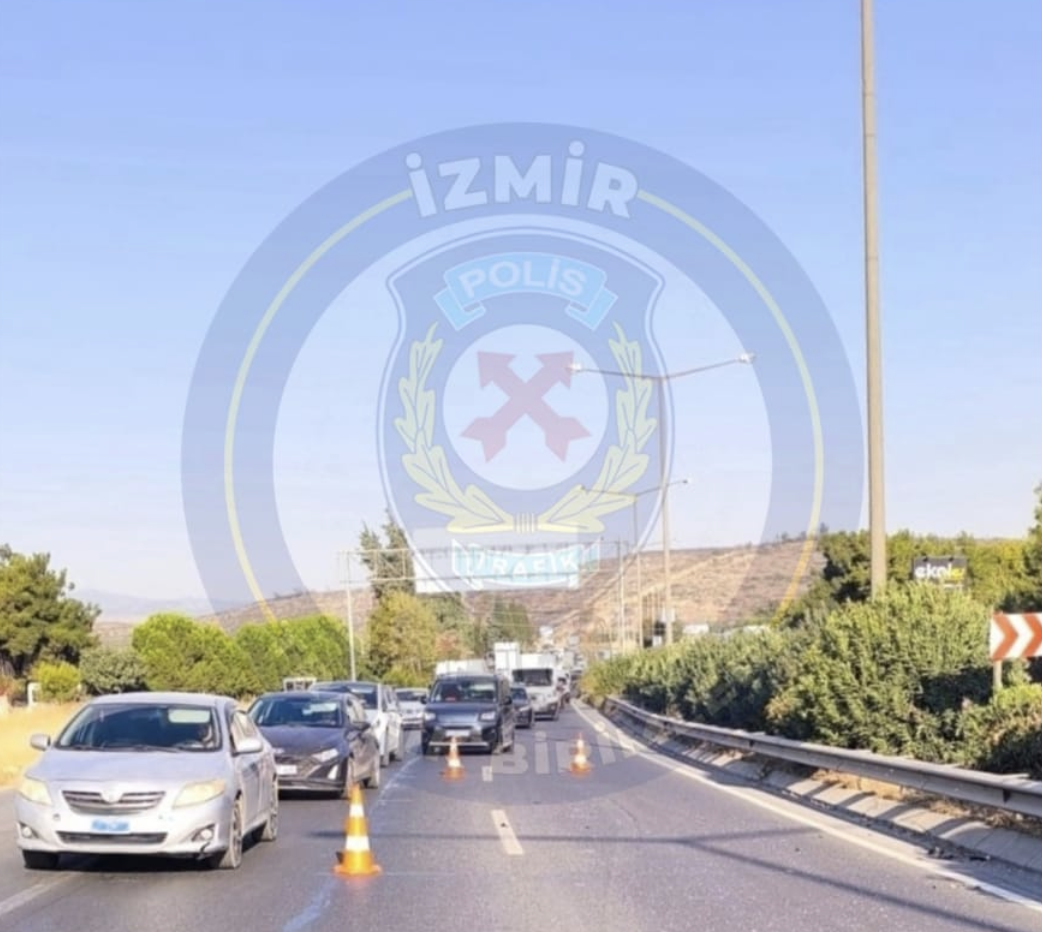 İzmir-Aydın yolunda kaza: Trafik yoğunluğu 1 kilometreye ulaştı!