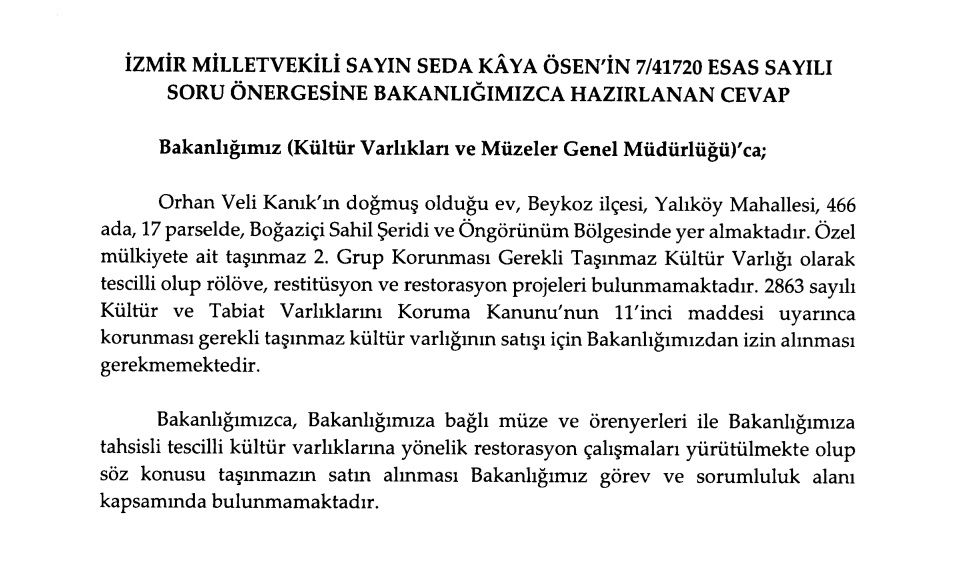 İzmir Milletvekili Ösen’in ‘müze' önerisine ret: Bakanlık Orhan Veli'nin hatırasına sahip çıkmadı!-2