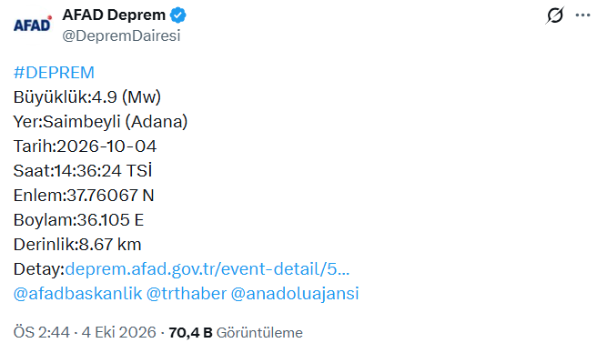 Adana Deprem 49