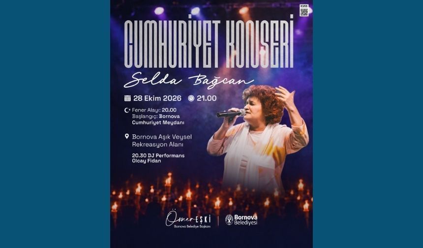 Bornova’da Cumhuriyet coşkusu Selda Bağcan ile taçlanıyor